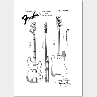 US Patent - Fender Bass Guitar Posters and Art